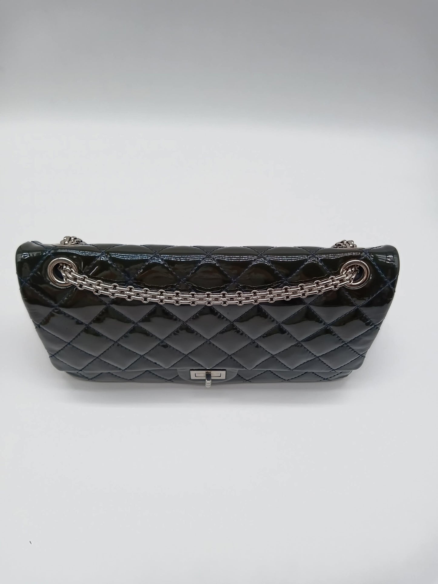 CHANEL Patent Quilted Classic Double Flap