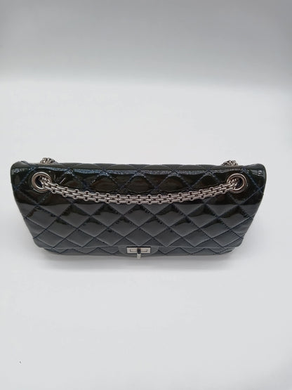 CHANEL Patent Quilted Classic Double Flap