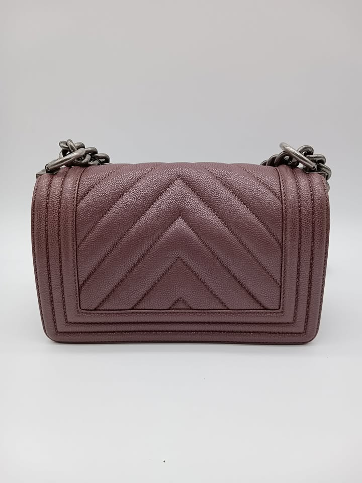 CHANEL Caviar Chevron Leboy