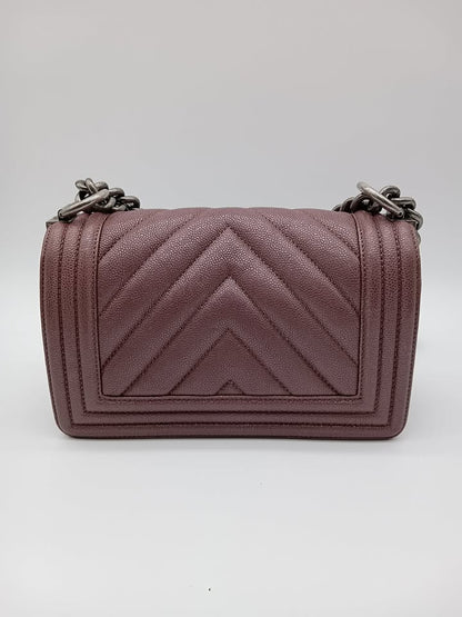 CHANEL Caviar Chevron Leboy
