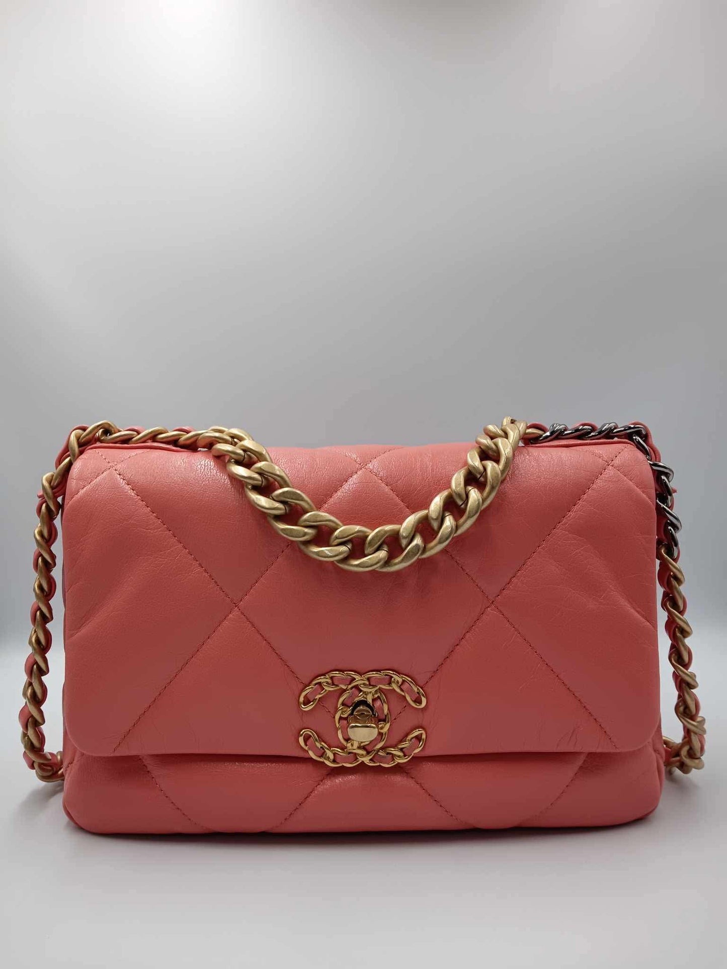 CHANEL Lambskin Chanel 19 Matelasse