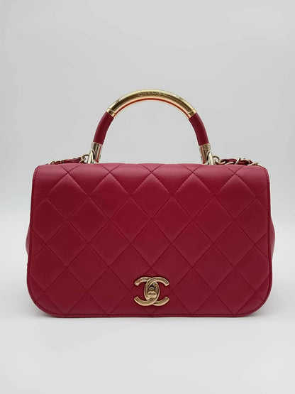 CHANEL Lambskin Carry Chic Flap
