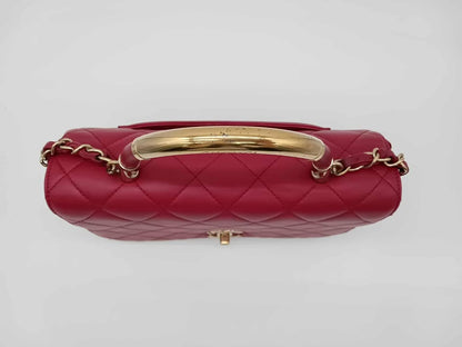 CHANEL Lambskin Carry Chic Flap