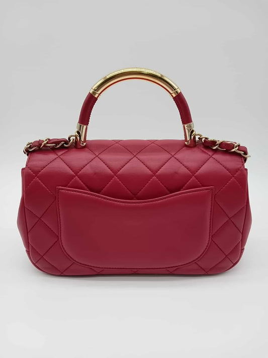 CHANEL Lambskin Carry Chic Flap
