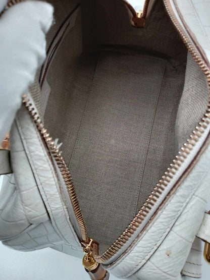 GUCCI Guccissima Medium Bamboo Boston Bag