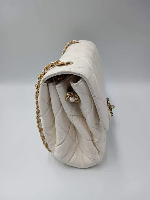 CHANEL Aged Calfskin Accordion Seasonal Flap