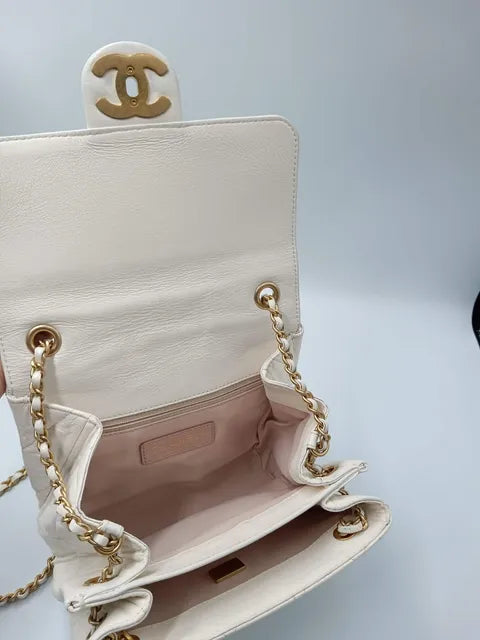 CHANEL Aged Calfskin Accordion Seasonal Flap