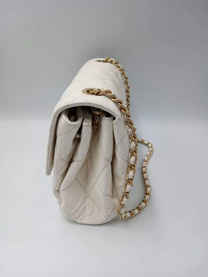 CHANEL Aged Calfskin Accordion Seasonal Flap