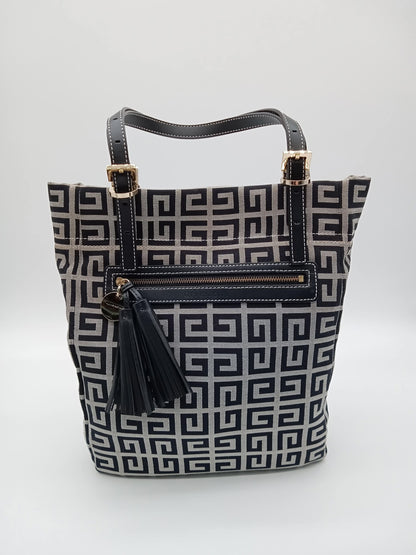 GIVENCHY Black Signature Canvas Vertical Tote