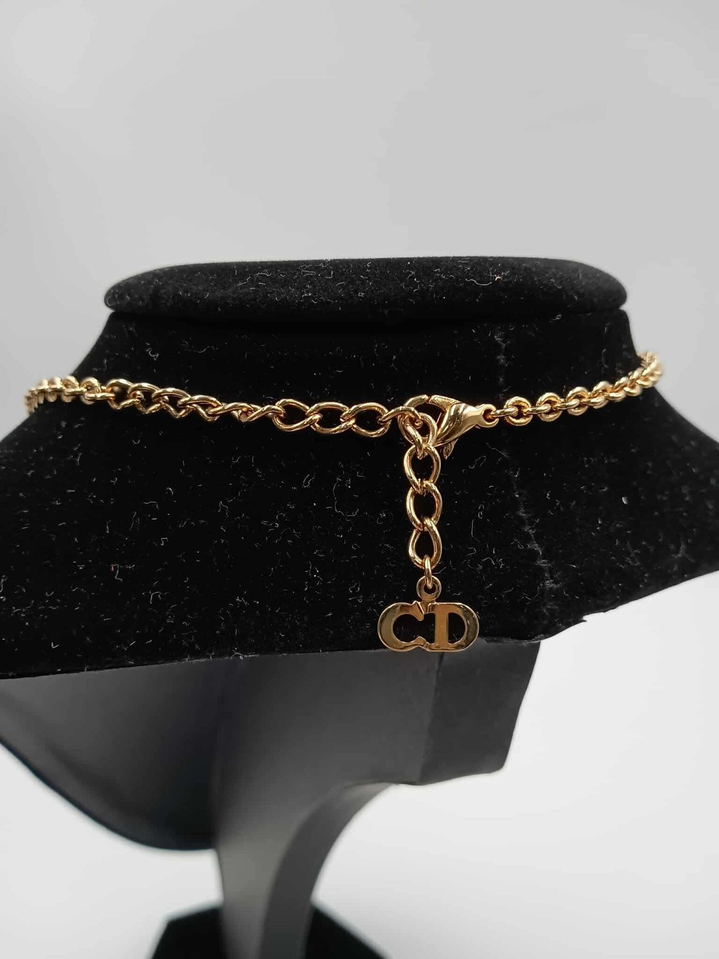 DIOR Vintage Dior Letter Pendant Necklace