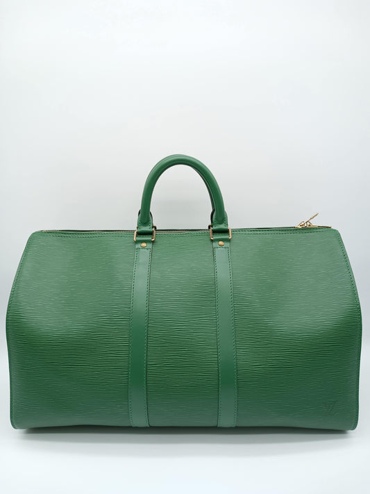 LOUIS VUITTON Epi Keepall 45 Borneo Green