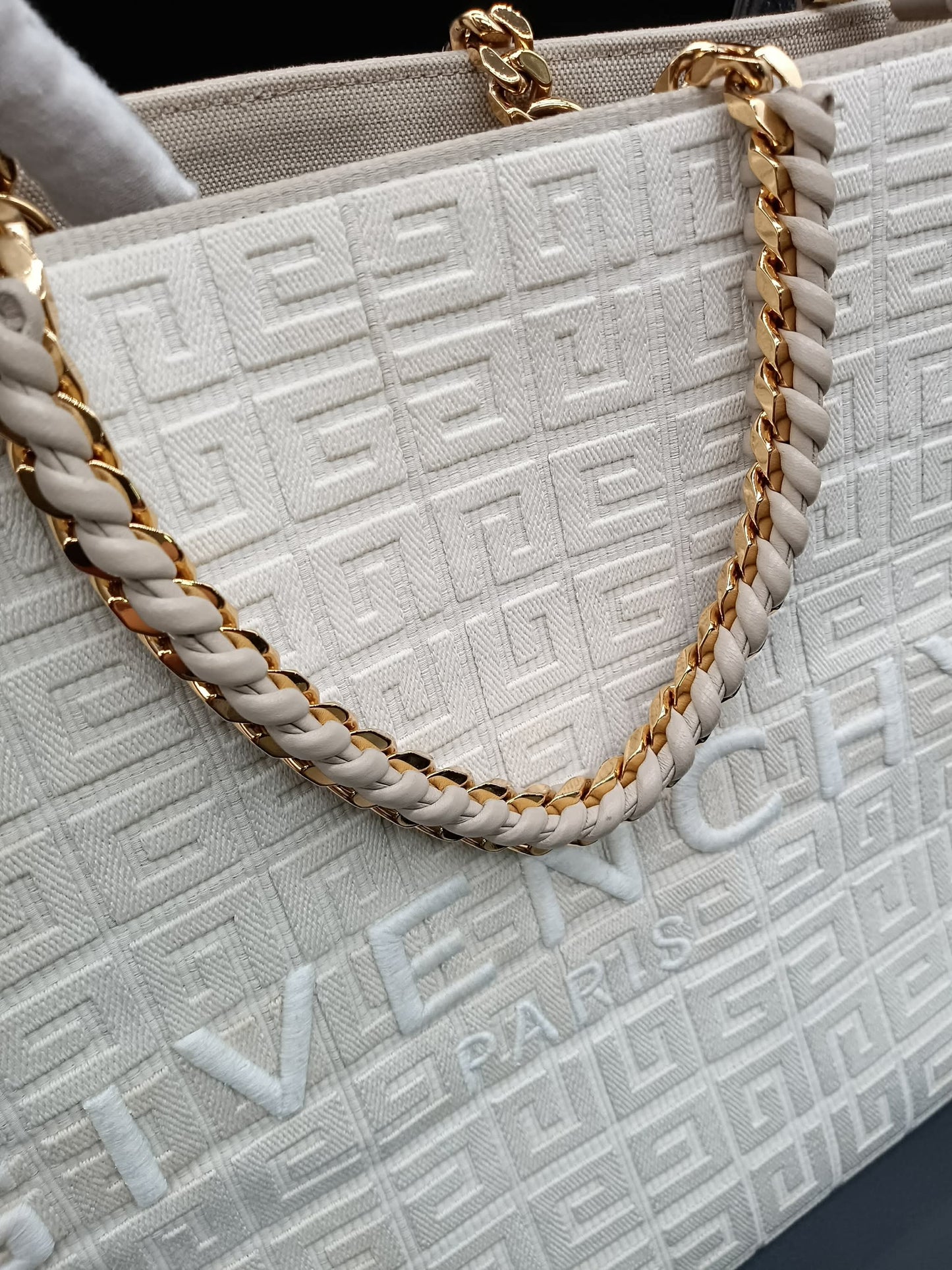 GIVENCHY Canvas Jacquard 4G Chain Tote