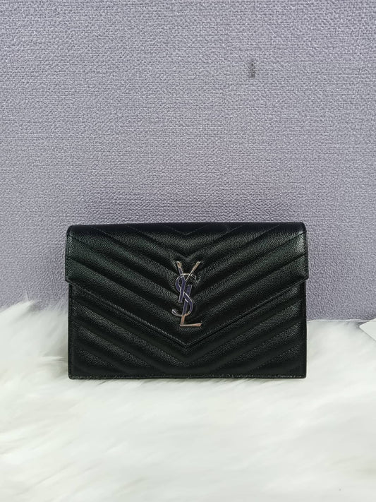 YSL Cassandra Envelope Wallet On Chain