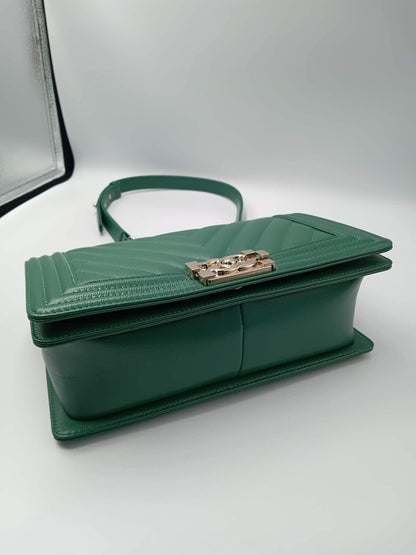 CHANEL Caviar Chevron Leboy
