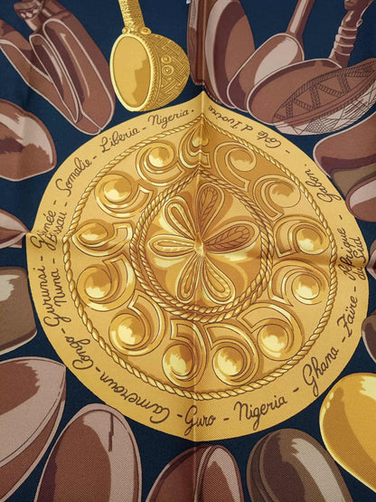 HERMES Carré 90 Cuir d'Afrique Scarf
