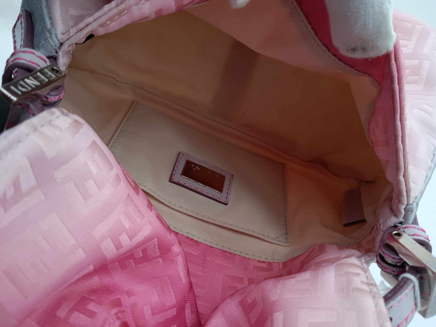 FENDI Zucca Pink Ombré Mini Baguette Bag