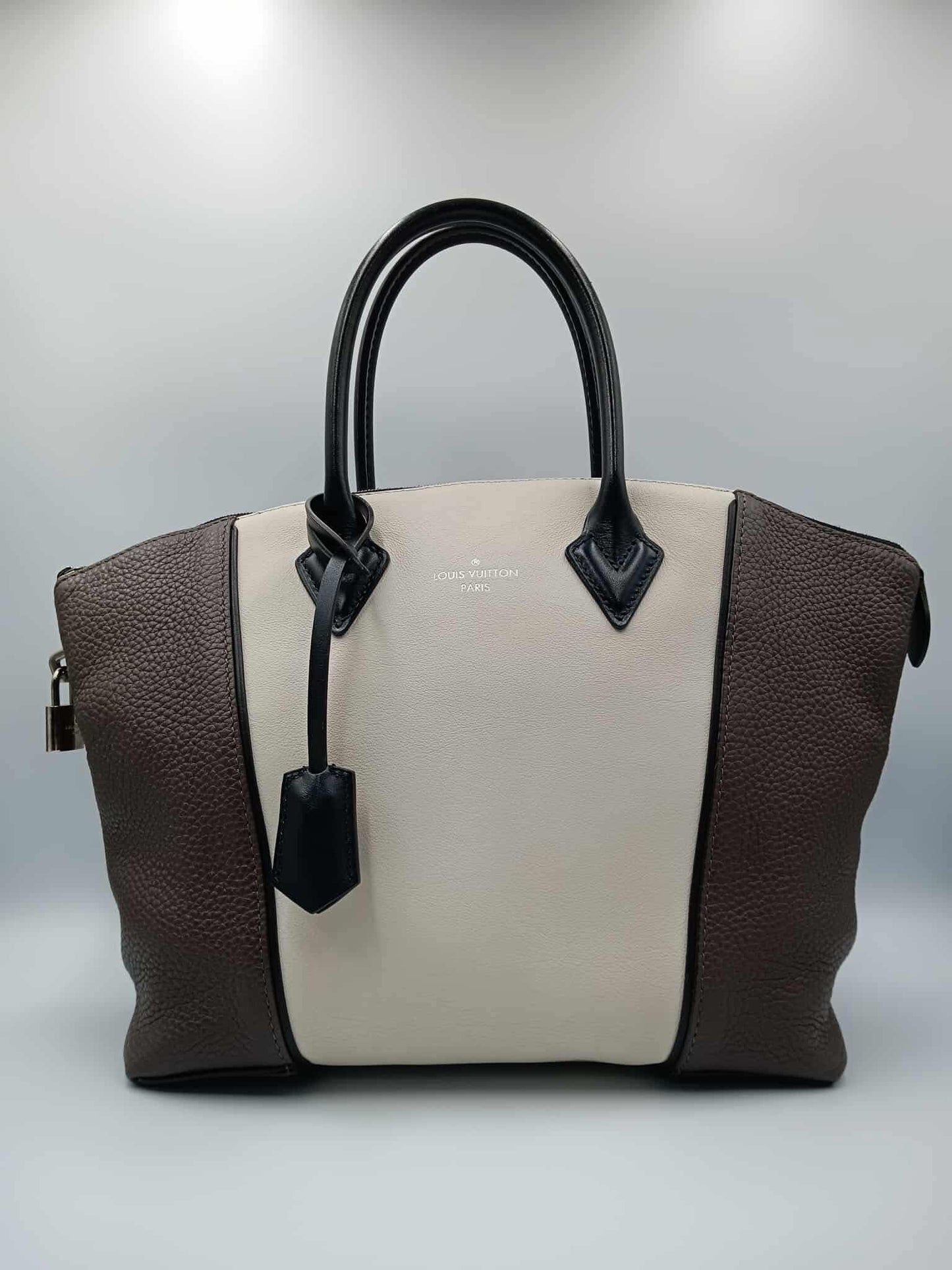 LOUIS VUITTON Bicolor Taurillon Cuir Soft Lockit PM