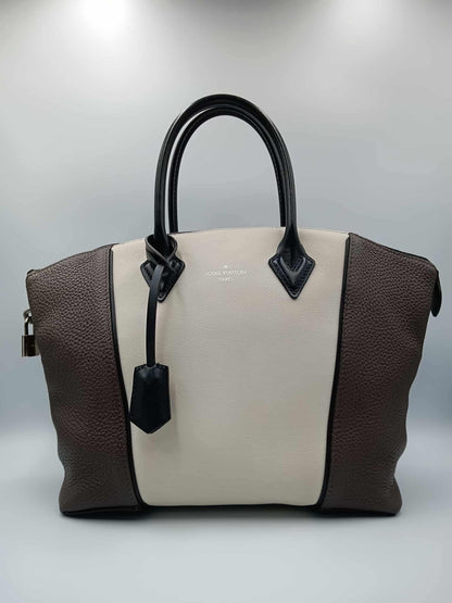 LOUIS VUITTON Bicolor Taurillon Cuir Soft Lockit PM