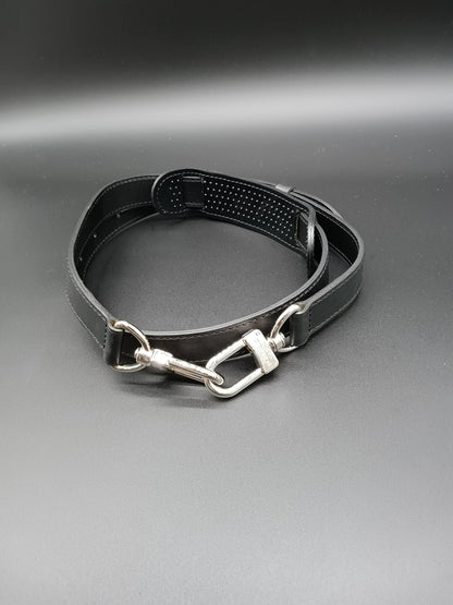 LOUIS VUITTON Black Leather Strap