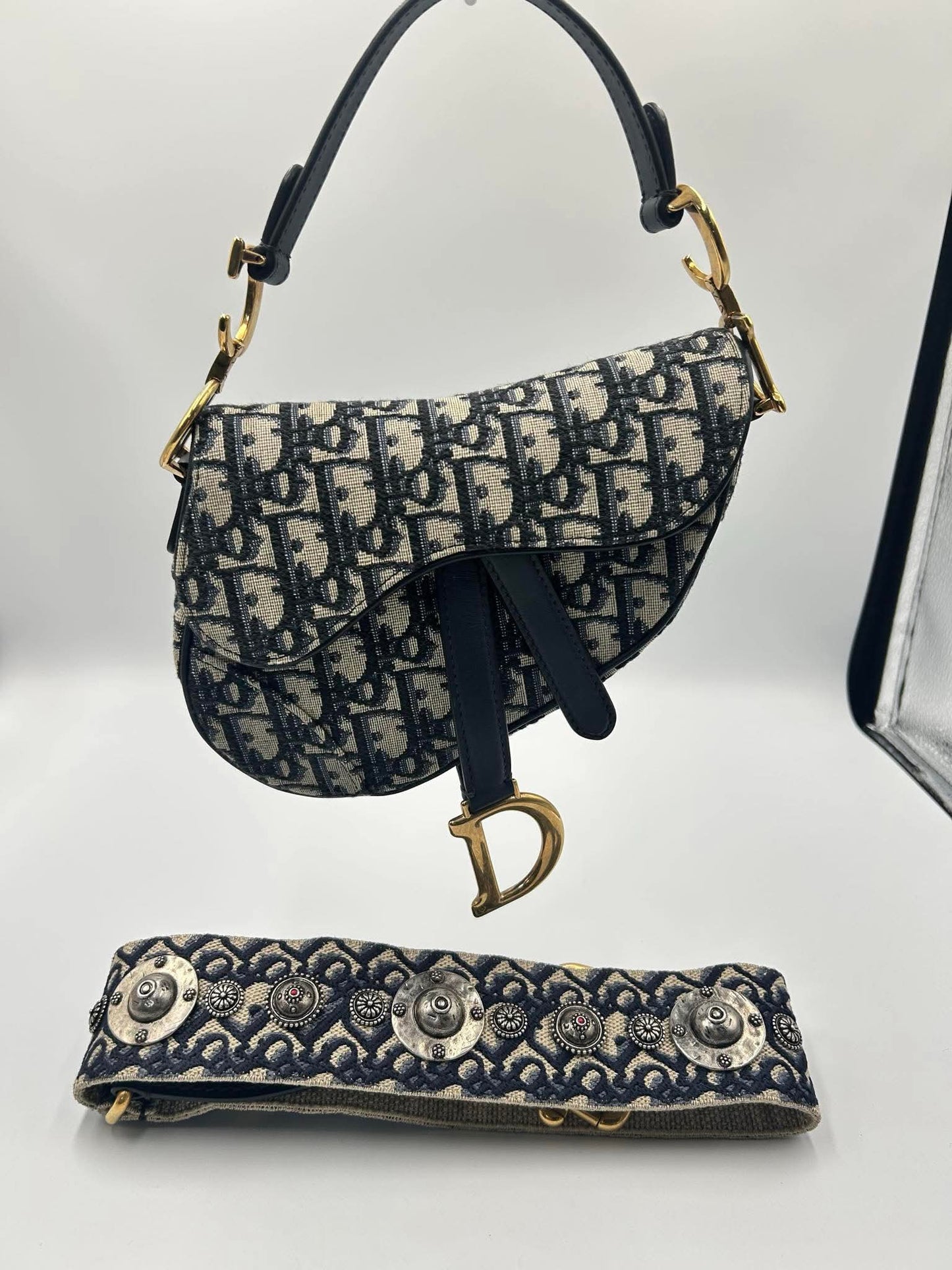 DIOR Oblique Jacquard Canvas Saddle