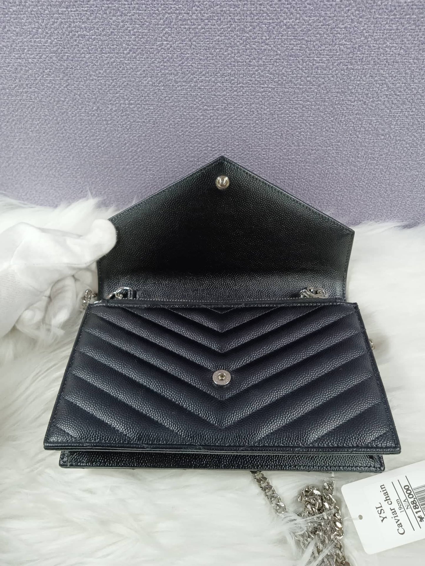 YSL Cassandra Envelope Wallet On Chain