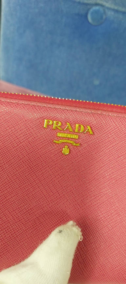 PRADA Saffiano Long Zippy Wallet