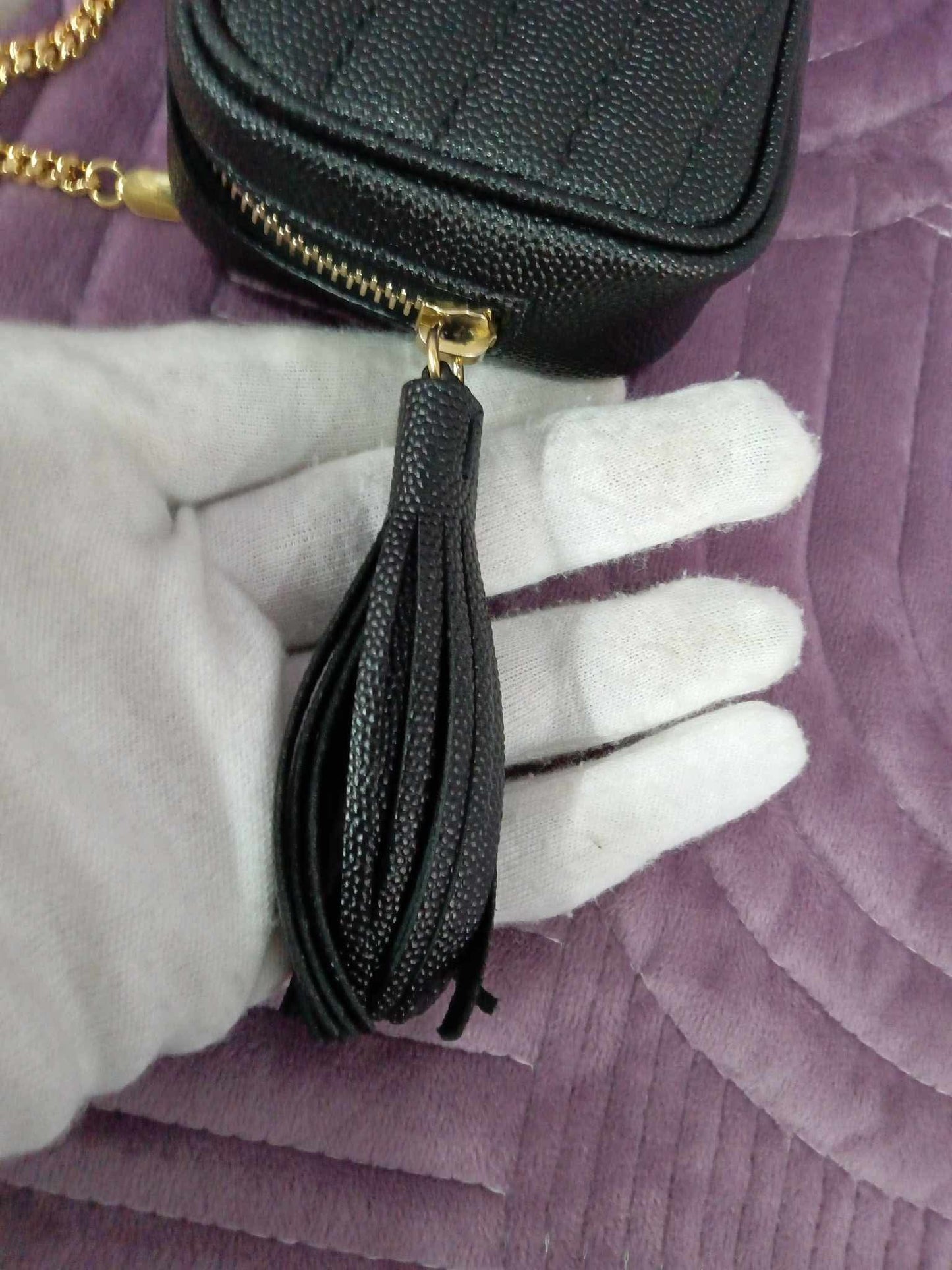 YSL Baby Lou Quilted Leather Micro Crossbody Bag