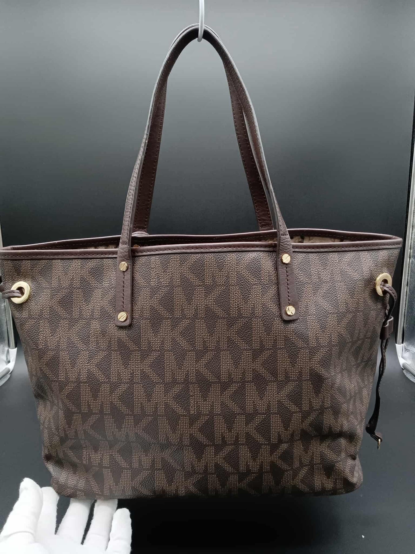 MICHAEL KORS Jet Set Reversible Snake Print Tote