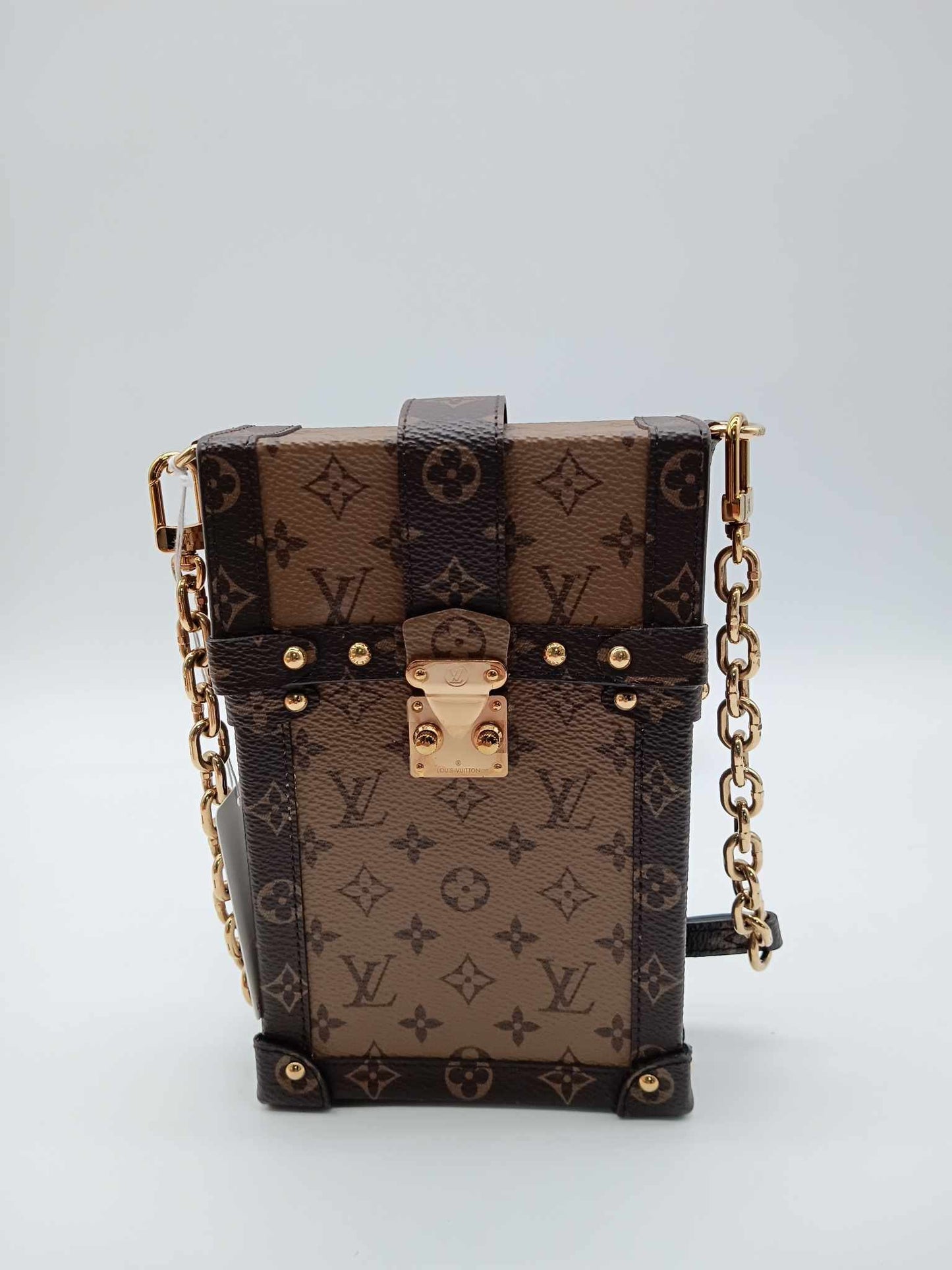 LOUYIS VUITTON Monogram Reverse Pochette Trunk Vertical