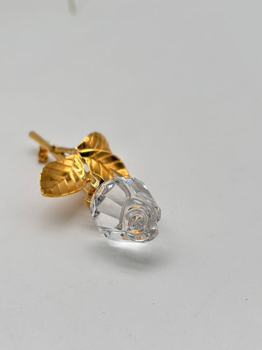 SWAROVSKI Rose-Motif Pin Brooch