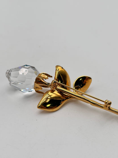 SWAROVSKI Rose-Motif Pin Brooch