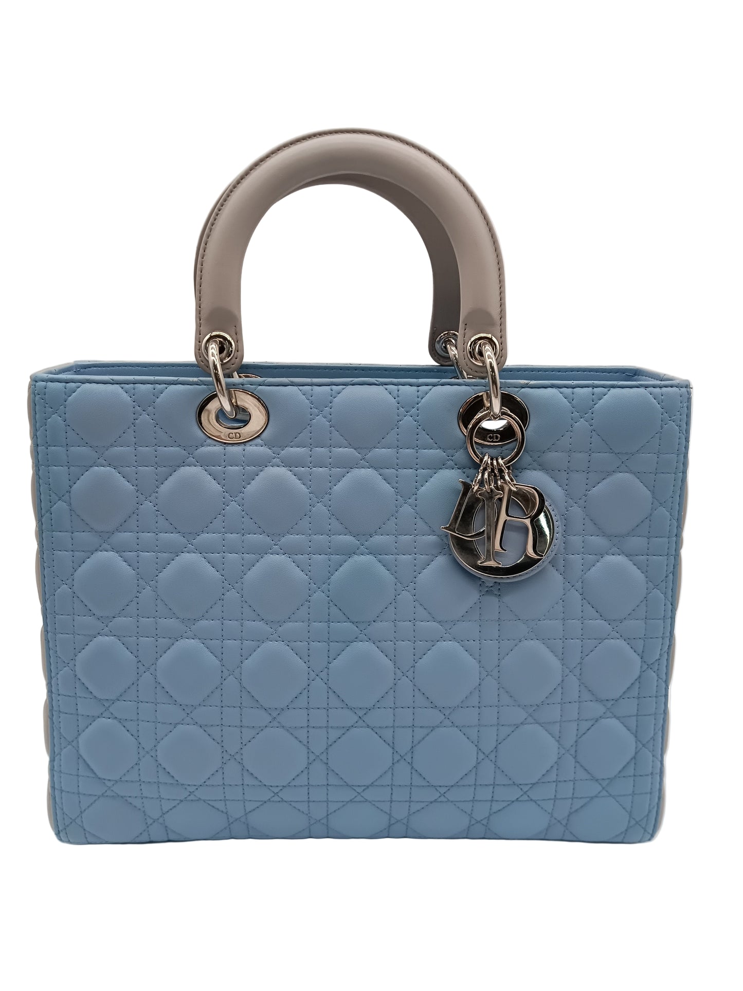 DIOR Lamb Lady Dior Cannage Bicolor