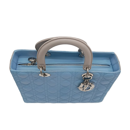 DIOR Lamb Lady Dior Cannage Bicolor