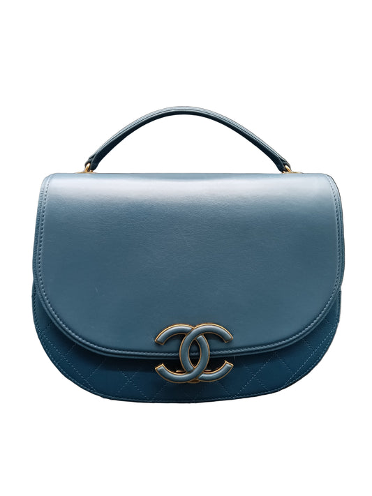 CHANEL Calfskin Goatskin Coco Curve Flap