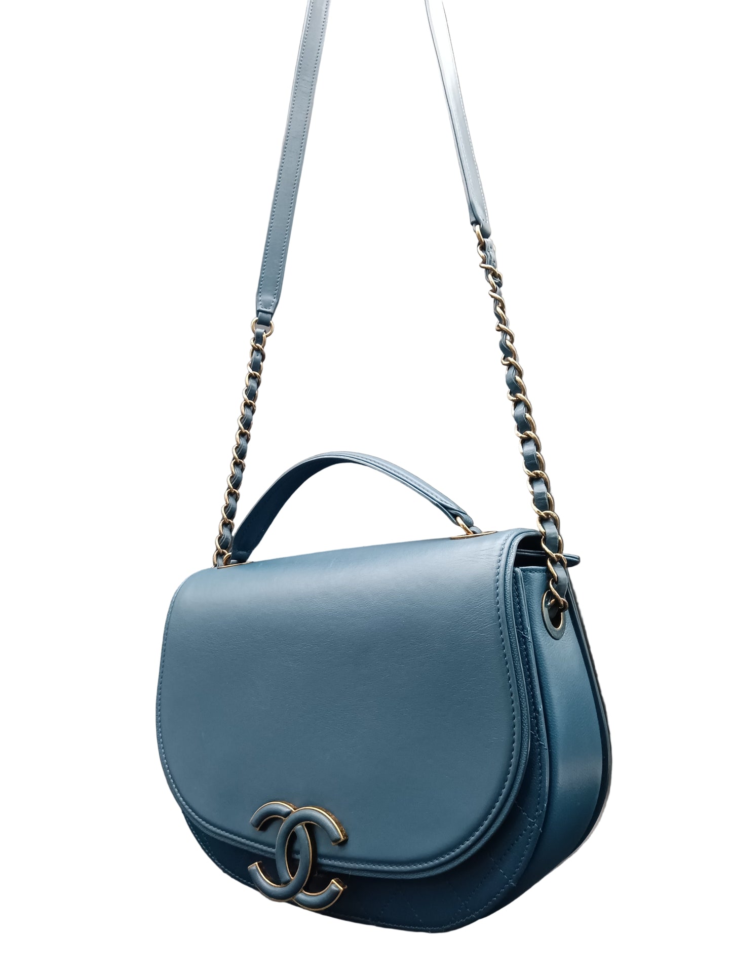 CHANEL Calfskin Goatskin Coco Curve Flap
