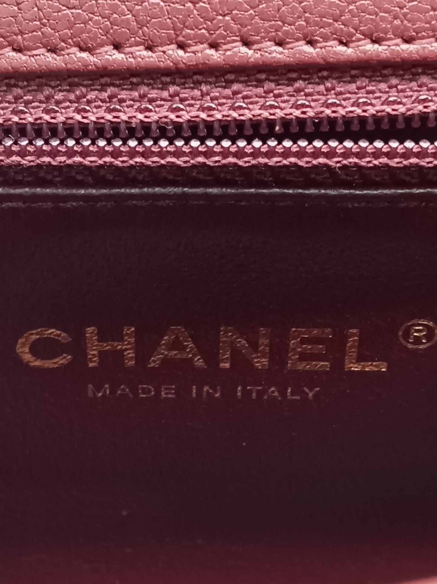 CHANEL Goatskin Diagonal Quilted Flap