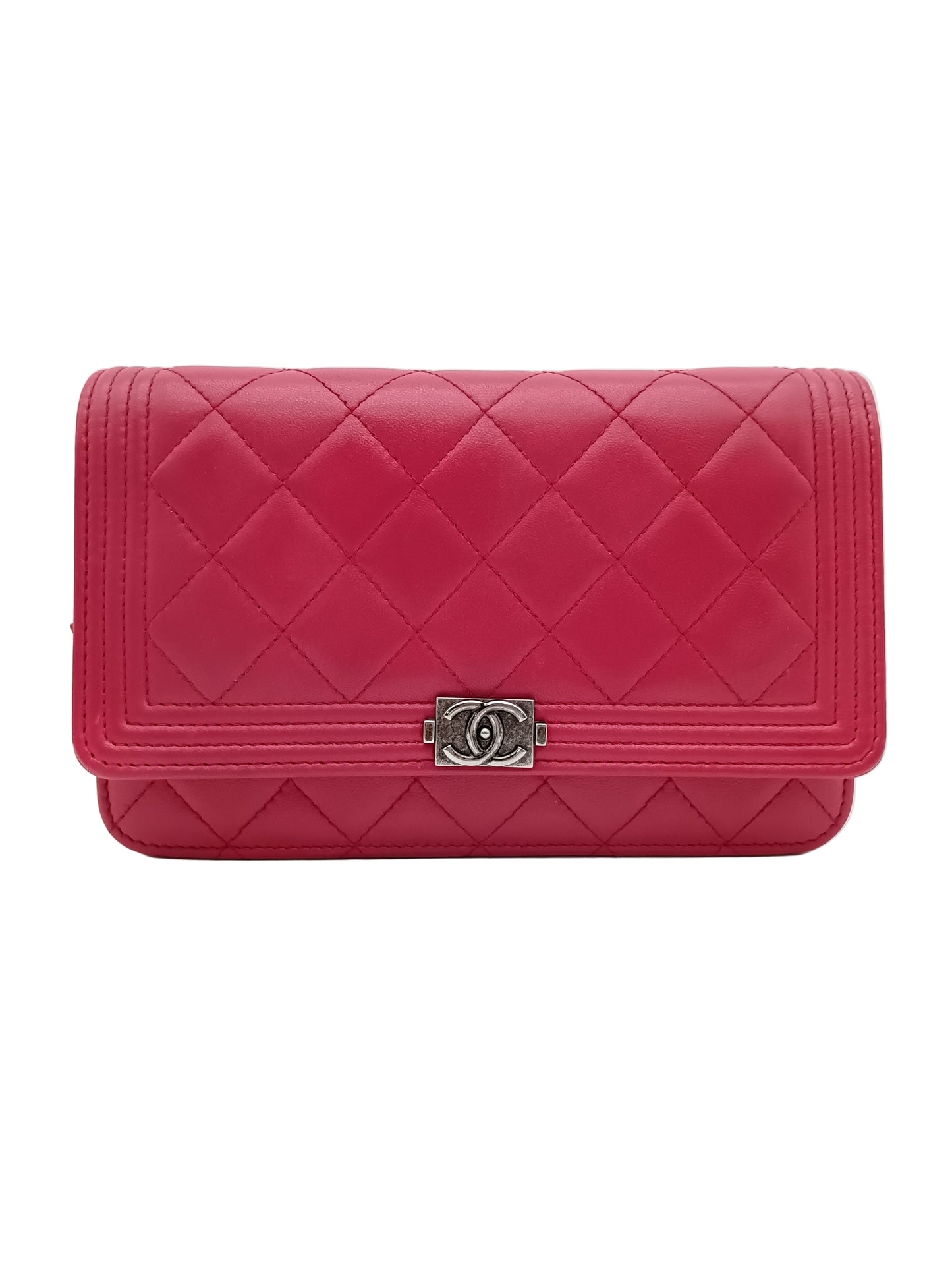 CHANEL Lambskin Leboy Wallet on Chain