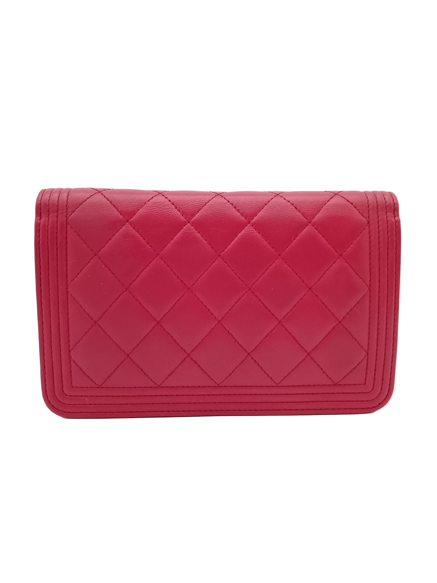 CHANEL Lambskin Leboy Wallet on Chain