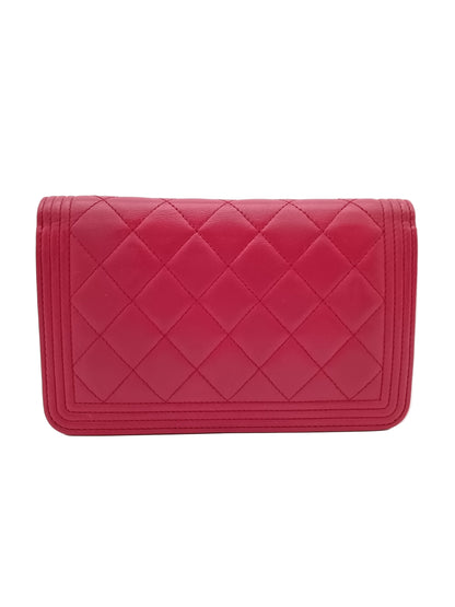 CHANEL Lambskin Leboy Wallet on Chain
