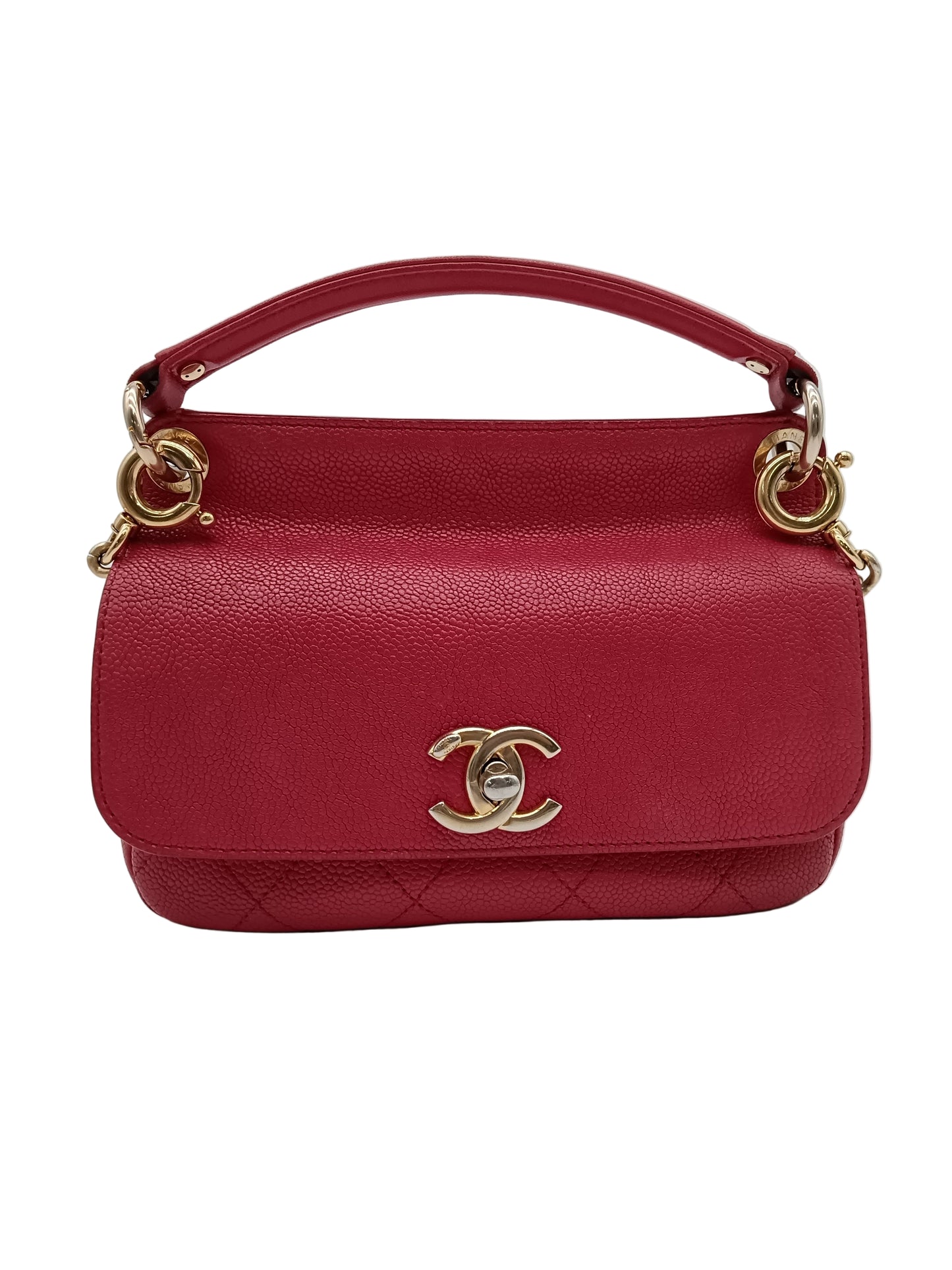 CHANEL Caviar Top Handle Flap
