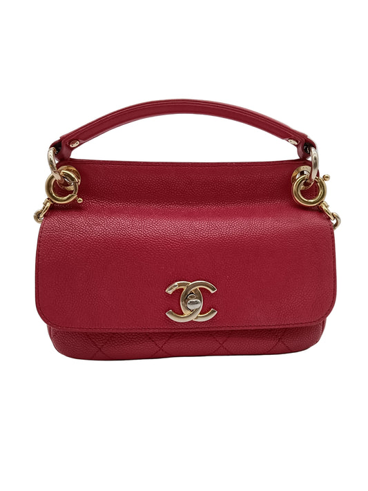 CHANEL Caviar Top Handle Flap
