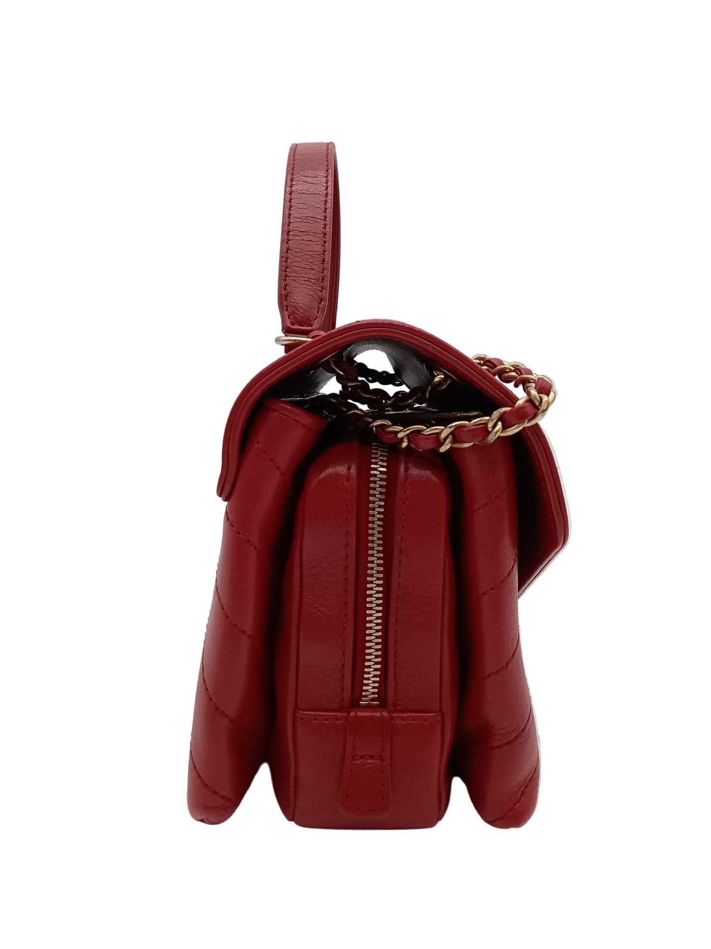 CHANEL Lambskin Coco Chevron Envelope Flap