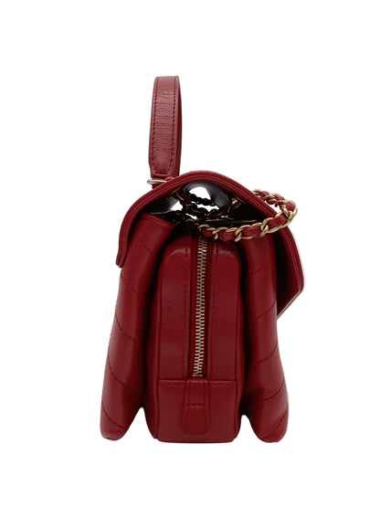 CHANEL Lambskin Coco Chevron Envelope Flap
