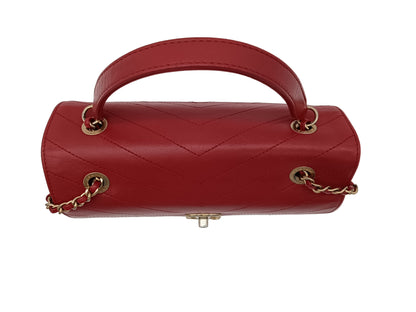 CHANEL Lambskin Coco Chevron Envelope Flap