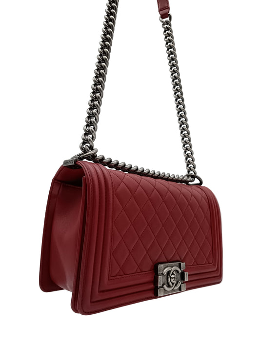 CHANEL Lambskin Quilted Leboy
