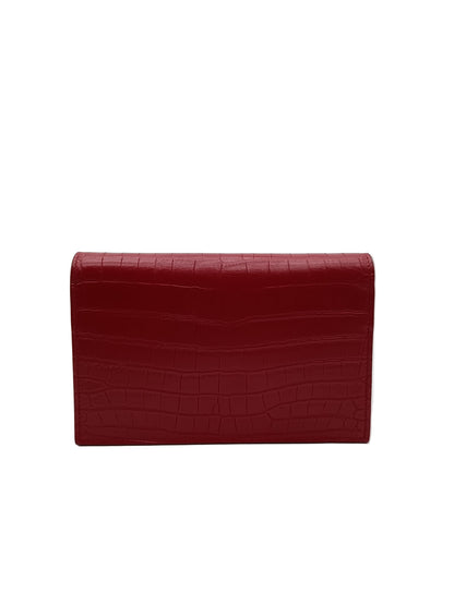 YSL Crocodile Embossed Kate Monogram