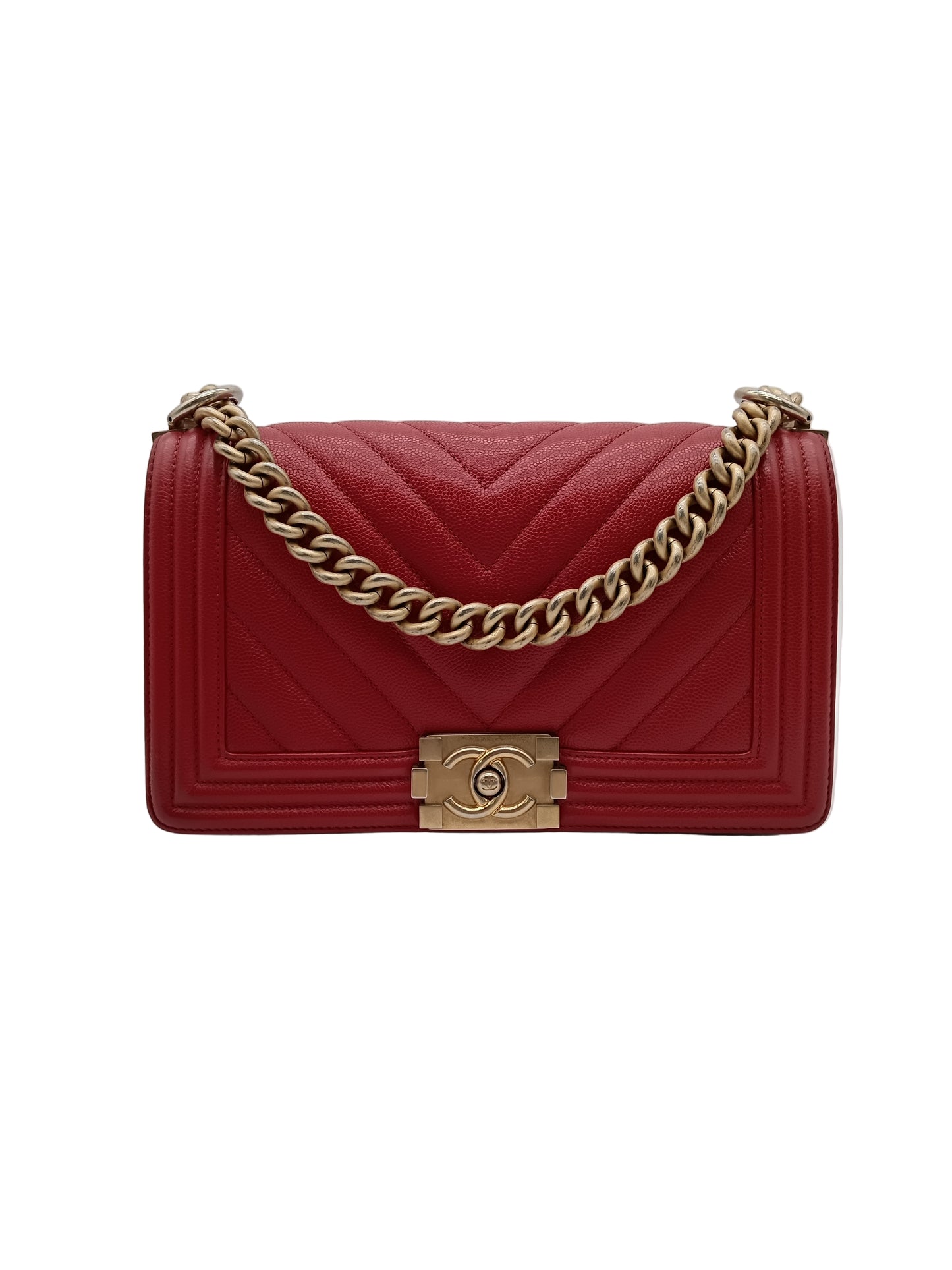 CHANEL Caviar Chevron Leboy
