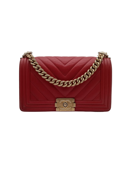 CHANEL Caviar Chevron Leboy