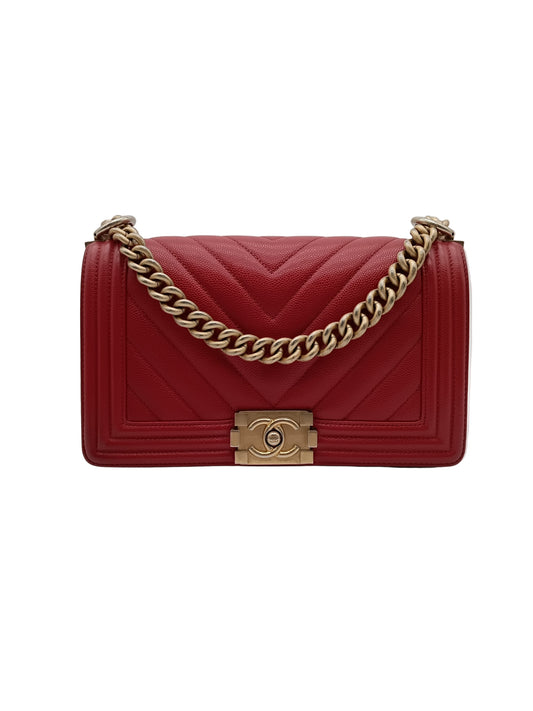 CHANEL Caviar Chevron Leboy