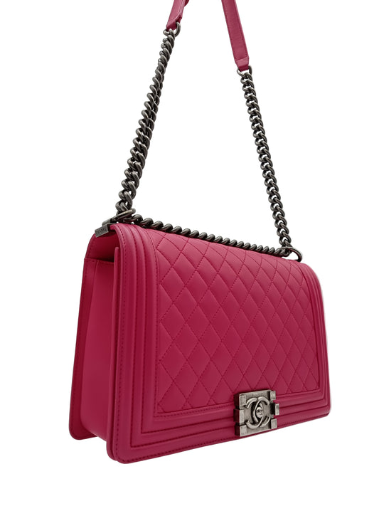 CHANEL Lambskin Quilted Leboy